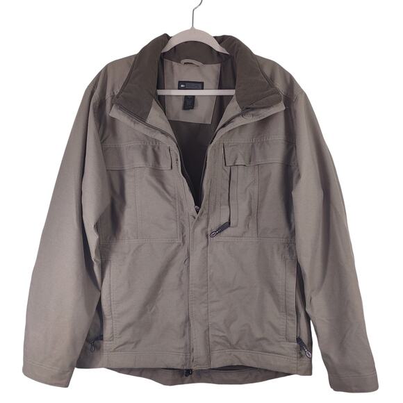 REI Zip Up Rain Resistant, Fleece Lined Jacket, Size Large